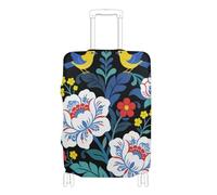 voucong Housse élastique lavable pour bagage à main, housse de valise de voyage Essentials Fit William Morris 45,7 à 81,3 cm Motif oiseau bleu fleur, William Morris Oiseau à fleurs bleues, S 18-20 in
