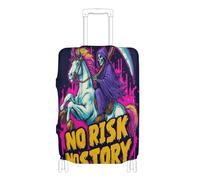 voucong Housse élastique pour bagage à main, résistante aux rayures, housse de valise, accessoires de voyage, convient pour Grim Reaper Risk Story de 45,7 à 81,3 cm, Histoire du risque de la faucheuse