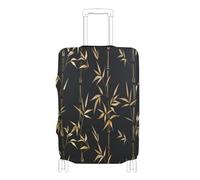 voucong Housse élastique pour bagages résistante aux rayures pour valises de 45,7 à 81,3 cm en bambou William Morris Doré/noir, William Morris Bamboos Gold Black, M 22-24 in, Classique