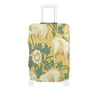 voucong Housses élastiques pour bagages - Résistantes aux rayures - Pour valises de 45,7 à 81,3 cm - William Morris Pig - Jaune, William Morris Pig Jaune, S 18-20 in, Classique