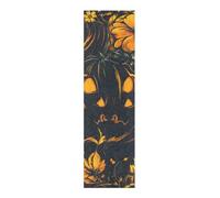voucong Jack-o'-Lantern Ruban adhésif antidérapant pour skateboards Motif citrouille florale Halloween 83 x 22,9 cm Papel de lija para patinetas