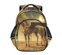 voucong Joli sac à dos d'école pour filles - Sac à dos d'école primaire - Sac à dos décontracté - 43,2 cm - Taille M - Licornes abstraites mystérieuses