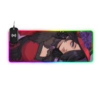 voucong Lady Anime Rouge Mystère Charge Lumineux Anime Tapis de souris Lavable Voyage 90 x 40 cm Tapis de souris Gaming