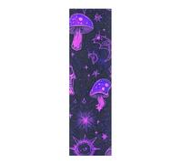 voucong Lijas para Skate Planche à roulettes avec bande antidérapante imperméable Motif tête de mort Violet 83 x 22,9 cm