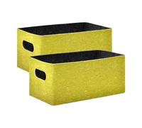 voucong Lot de 2 paniers de rangement pliables pour linge, chambre à coucher, salon Jaune étoilé scintillant