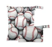 voucong Lot de 2 sacs lavables de baseball de dessin animé pour les nageurs, essentiels de voyage pour bébés avec poignées pour scénario