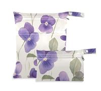 voucong Nouveau-Brunswick Lot de 2 sacs anti-désordre pour maillot de bain avec poignées pour le voyage Violet