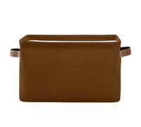 voucong Paniers de rangement marron caramel, pliables et imperméables, panier de rangement avec poignée robuste, décorations pour tissu