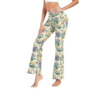 voucong Pantalon de yoga à la taille léopard de la jungle pour un style décontracté, Jungle Leopard, Taille S
