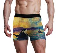 voucong Post-Impressionism Art Orca Men Boxer Slip pour homme, Post-impressionnisme Art Orca, S