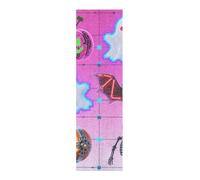 voucong Ruban adhésif anti-déchirure pour planche à roulettes, scooters, 83 x 22,9 cm, motif citrouille orange maléfique pour Halloween, papier para patinetas