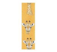 voucong Ruban adhésif antidérapant pour skateboards Motif girafe Jaune 83 x 22,9 cm