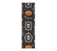 voucong Ruban adhésif Halloween motif tête de mort citrouille orange pour skateboards professionnels 83 x 22,9 cm Papel de lija para patinetas