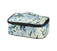voucong Sac à déjeuner isotherme pour homme - Petite fleur bleue et verte - Conteneur à déjeuner isotherme Bolsa de almuerzo para ni?os