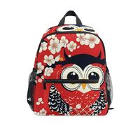 voucong Sac à dos en forme de hibou japonais en forme de cœur pour enfants garçons de 2e année avec laisse et étiquette de nom pour enfants - Sacs à livres pour filles de 5 à 8 ans
