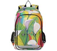 voucong Sac à dos mignon pour enfants de 8 à 12 ans : sac à livres moderne pour enfants dans des couleurs assorties Safari Calla Lily Rainbow Flower
