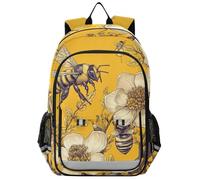 voucong Sac à dos pour enfants de 8 à 12 ans : sacs à livres modernes pour garçons et filles de 5e année dans des couleurs assorties Bois jaune abeille type printemps