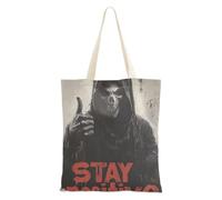 voucong Sac en toile réutilisable avec poches et poignées Motif crâne de Dieu de la mort