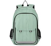 voucong Sacs à dos pour enfants de 8 à 12 ans : sacs à livres modernes pour primaire dans des couleurs assorties Rayures vertes texture bois vintage