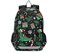 voucong Sacs à dos pour enfants garçons de 8 à 12 ans : sac à livres de grande capacité pour l'école secondaire dans des couleurs assorties mignons dinosaures de Noël sucre d'orge