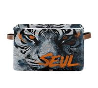 voucong Seaul Tigers Sketch Lot de 1 panier de rangement pliable et imperméable avec poignée robuste pour couverture