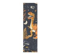 voucong Spooky Season Bande antidérapante pour skateboards Motif dinosaure jurassique Halloween 83 x 22,9 cm Papel de lija para patinetas