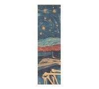 voucong Squelette Play The Piano Starry Sky Grip Tape pour skateboards Design antidérapant pour trottinettes 83 x 22,9 cm Papel de lija para patinetas