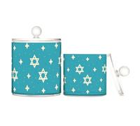 voucong Star Of Blue Lot de 2 boîtes de rangement en plastique transparent avec couvercle pour commode, essentiels