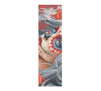 voucong Sugar Skull Girl Grip Tape pour skateboards sans bulles 83 x 22,9 cm Papel de lija para patinetas