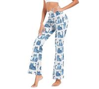 voucong Sweet Russian Blue Cats White High Size Yoga Pants for Women Warm Butt Scrunch Leggings for Joggers, Sweet Russian Blue Cats Blanc, XX-Large