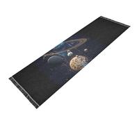 voucong Tapis de salle de bain antidérapant lavable en machine pour cuisine, salle à manger, décoration d'intérieur, système solaire, paysage céleste, science-fiction mystère