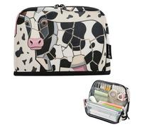 voucong Trousse à crayons de grande capacité pour adultes - Peinture fragment - Vache