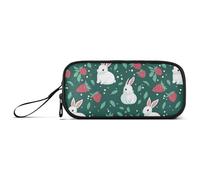 voucong Trousse à crayons en nylon vert émeraude avec compartiments pour écolier