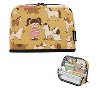 voucong Trousse de maquillage grande capacité pour infirmière école vintage cheval chien