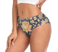 voucong William Morris - Culotte en bambou bio pour femme - Pour un usage quotidien, William Morris Fleur de fraise Doré, S