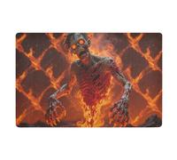 voucong Zombies Coming Out Of The Fiery LavaTapis de bain en caoutchouc antidérapant toutes saisons pour patio porche 81,3 x 50,8 cm
