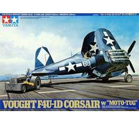 Tamiya Maquette Corsair F4U-1D et Tracteur Pont Échelle 1:48 bleu