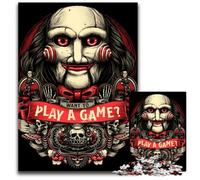 Voulez-Vous Jouer à Un Jeu Puzzles 1000 pièces pour Adultes Puzzles en Carton Cadeau de Vacances Parfait pour Noël, Halloween, Pâques, Nouvel an 26x38cm/10,23x14,96 Pouces
