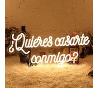 Voulez-vous me marier LED Signe de néon Lettres blanches chaudes éclairer Signe Dimmable pour chambre Salon Décoration murale Décoration de fête d'anniversaire de la Saint-Valentin