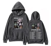 Voulkco Stevie Music Nicks Tour Sweat à Capuche Harajuku Hip Hop Unisexe Pull surdimensionné Sweat à Capuche Fan Cadeau-Black||XXS