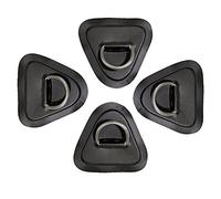 VOUNEDA Patch de Patin à Anneau D, Porte-Bagages en Acier Inoxydable, Bague en D, 4 pièces D Patch pour Bateau PVC Bateau Gonflable Raft Kayak Patch Patch Panneau Paddle Paddle Board