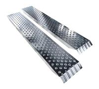 VOUNOT 2 x Rampe de Chargement 400kg Max Rampes Moto Tracteur remorque et Rampe d’accès Résistant et Pratique Taille 160cm x 23x 5 cm Rampe Chargement - Rampe Moto Argent