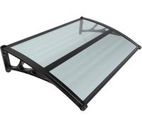 VOUNOT® Auvent de Porte d'entrée Toit Marquise en Polycarbonate Porte Résistante Toit Abri Protection Contre La Pluie et UV 120x80cm Anthracite