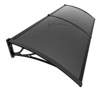 VOUNOT® Auvent de Porte d'entrée Toit Marquise en Polycarbonate Porte Résistante Toit Abri Protection Contre La Pluie et UV 200x80cm Anthracite