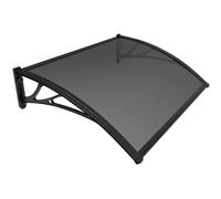 VOUNOT® Auvent de Porte d'entrée Toit Marquise en Polycarbonate Porte Résistante Toit Abri Protection Contre La Pluie et UV 120x80cm Anthracite