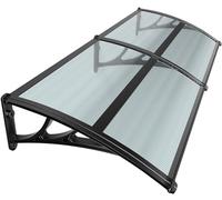 VOUNOT® Auvent de Porte d'entrée Toit Marquise en Polycarbonate Porte Résistante Toit Abri Protection Contre La Pluie et UV 200x80cm Anthracite
