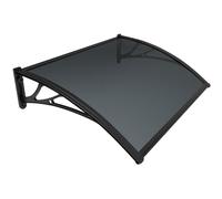 VOUNOT® Auvent de Porte d'entrée Toit Marquise en Polycarbonate Porte Résistante Toit Abri Protection Contre La Pluie et UV 120x80cm Anthracite