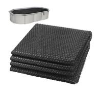 VOUNOT® Bâche à Bulles Piscine Rectangulaire 450 x 220 cm Épaisseur 120 µm Bâche Solaire Chauffante Film Thermique à Découper pour Réchauffer l’Eau Noir