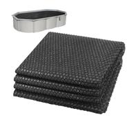 vounot® Bâche à Bulles Piscine Rectangulaire 600 x 400 cm Épaisseur 120 µm Bâche Solaire Chauffante Film Thermique à Découper pour Réchauffer l’Eau Noir