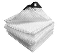 VOUNOT® Bâche de Protection en Polyéthylène 180g/m² Bâche Imperméable Ultra Lourde et Résistante Revêtue avec Oeillets en Aluminium Couverture Étanche pour Jardin, Piscine 3x4m Blanc